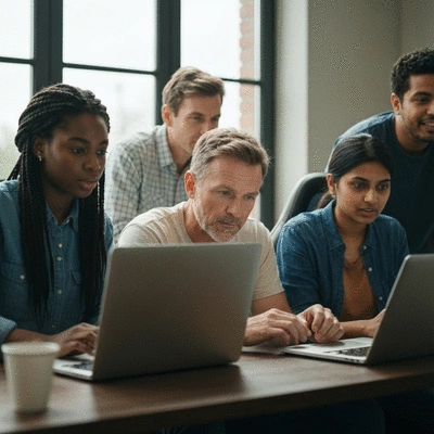 Diverse group of gamers discussing Game of Thrones Winter Is Coming strategies online